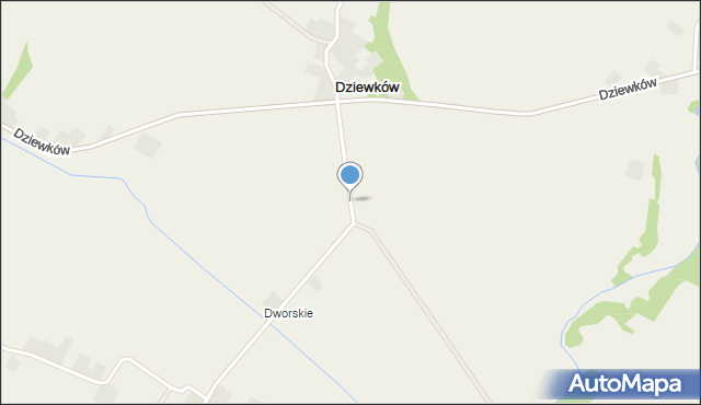 Dziewków, Dziewków, mapa Dziewków