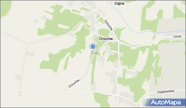 Dziurów gmina Zawichost, Dziurów, mapa Dziurów gmina Zawichost