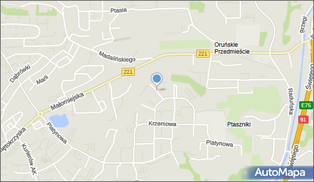 Gdańsk, Działyńskiego Mikołaja, mapa Gdańska