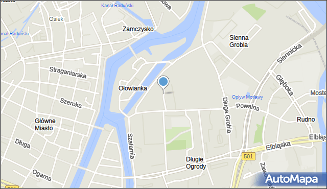 Gdańsk, Dziewanowskiego Jana, mapa Gdańska