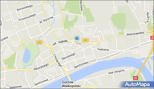 Gorzów Wielkopolski, Dzieci Wrzesińskich, mapa Gorzów Wielkopolski