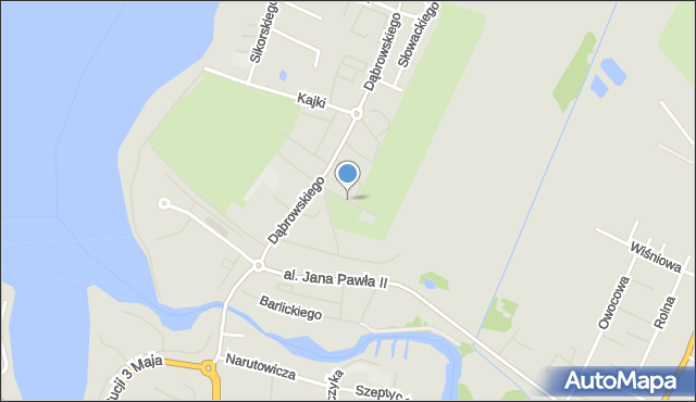 Iława, Działkowców, mapa Iława