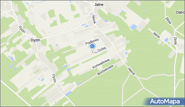 Jatne, Dzika, mapa Jatne