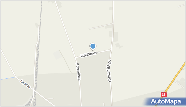 Koźmin Wielkopolski, Działkowa, mapa Koźmin Wielkopolski