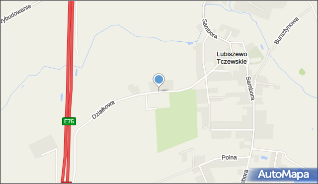 Lubiszewo Tczewskie, Działkowa, mapa Lubiszewo Tczewskie