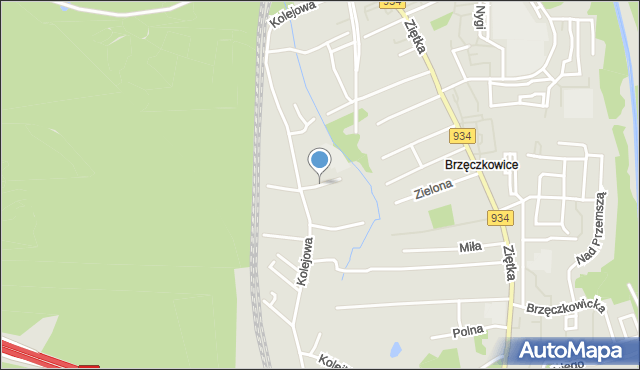 Mysłowice, Dziewanny, mapa Mysłowice