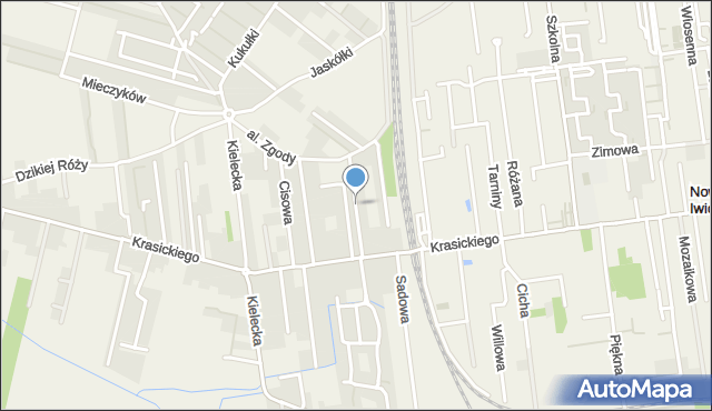 Nowa Iwiczna, Dzika, mapa Nowa Iwiczna