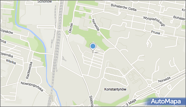 Sosnowiec, Dziubińskiego Ludwika, mapa Sosnowca