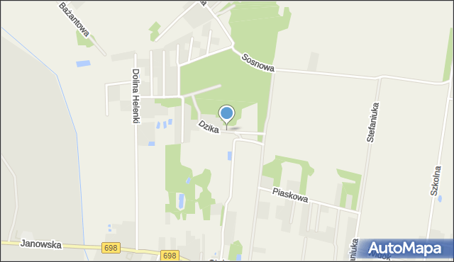 Stok Lacki-Folwark, Dzika, mapa Stok Lacki-Folwark