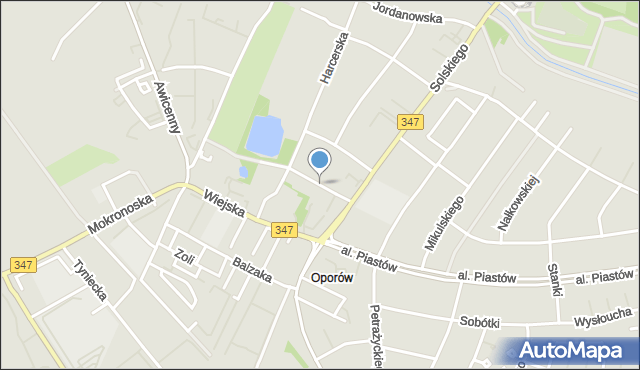 Wrocław, Dzierżonia Jana, ks., mapa Wrocławia