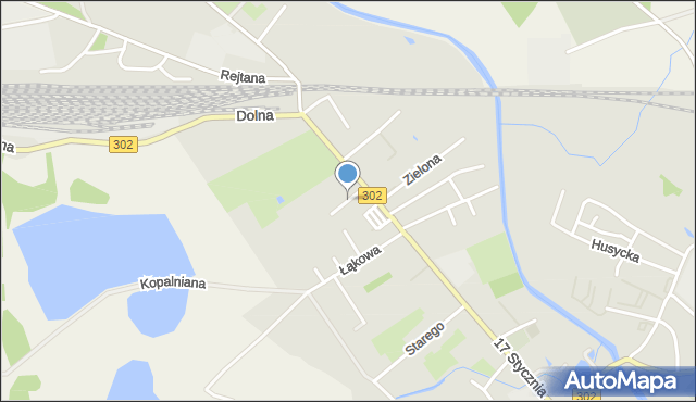 Zbąszyń, Działkowa, mapa Zbąszyń