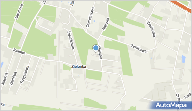 Zielonka gmina Białe Błota, Dzwonkowa, mapa Zielonka gmina Białe Błota