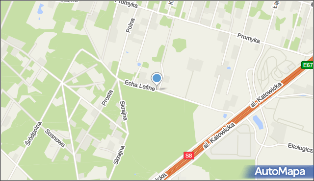 Urzut, Echa Leśne, mapa Urzut
