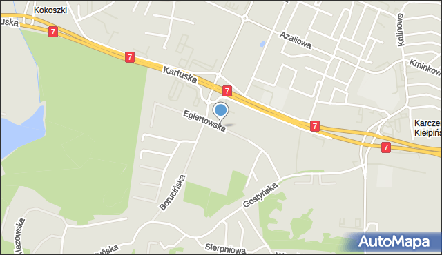 Gdańsk, Egiertowska, mapa Gdańska