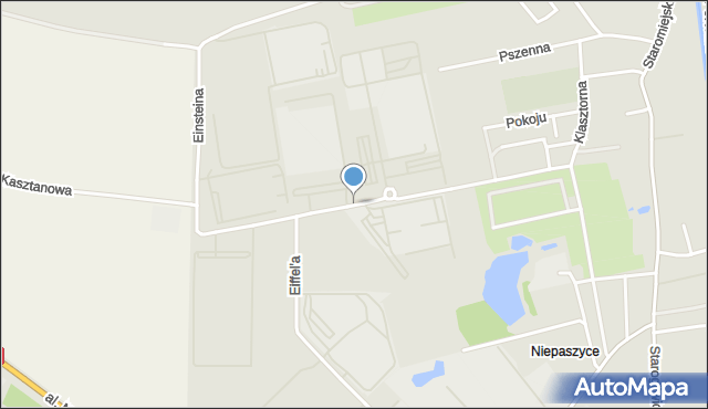 Gliwice, Einsteina Alberta, mapa Gliwic