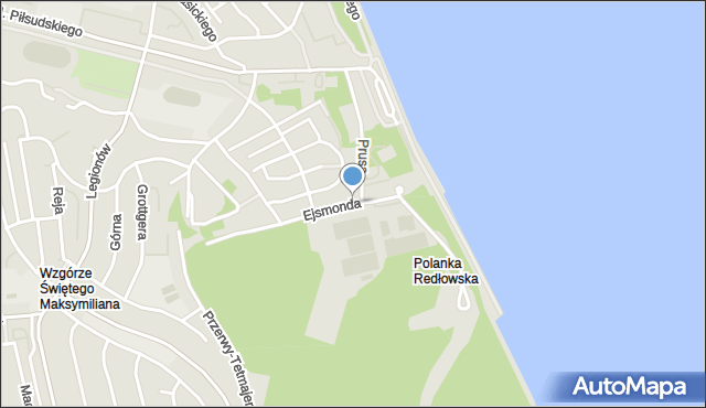 Gdynia, Ejsmonda Juliana, mapa Gdyni