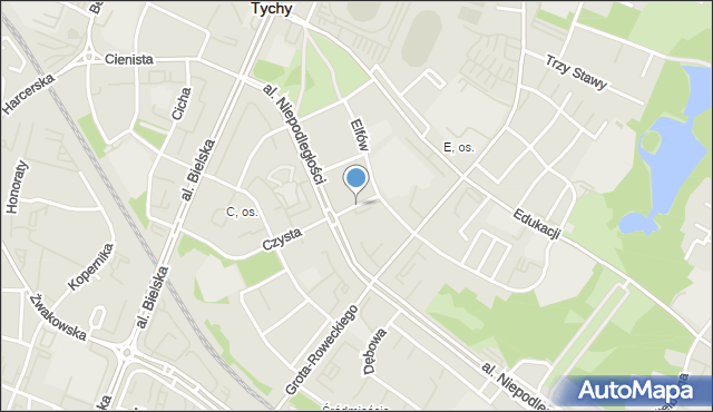 Tychy, Ejsmonda Juliana, mapa Tychów