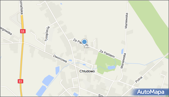 Chludowo, Ekologiczna, mapa Chludowo