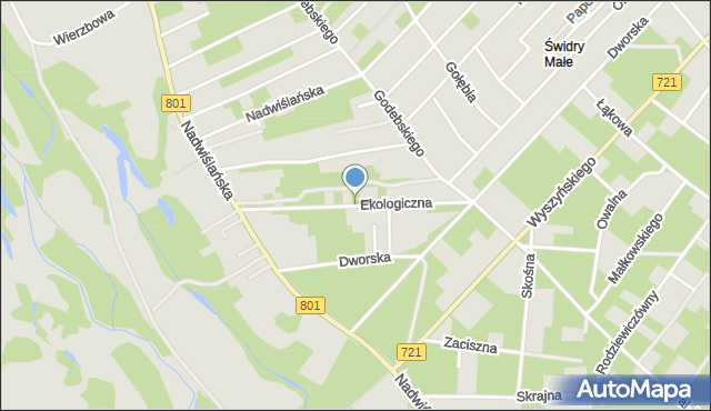 Józefów powiat otwocki, Ekologiczna, mapa Józefów powiat otwocki