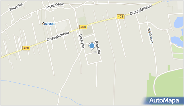 Gliwice, Elektryków, mapa Gliwic