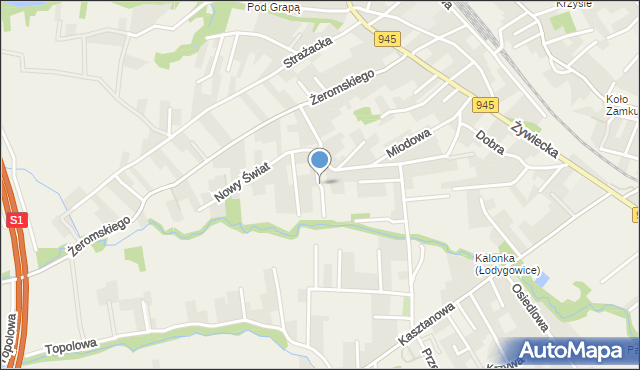 Łodygowice powiat żywiecki, Elektryków, mapa Łodygowice powiat żywiecki