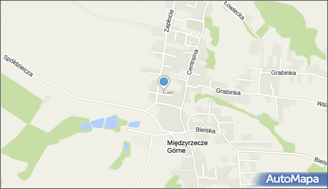 Międzyrzecze Górne, Elektryków, mapa Międzyrzecze Górne