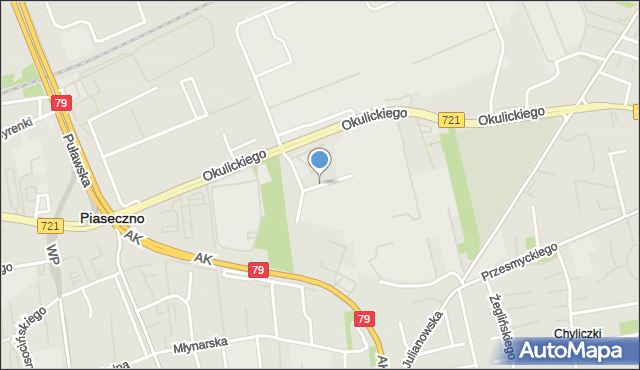 Piaseczno, Elektroniczna, mapa Piaseczno