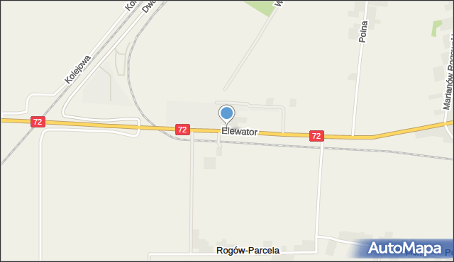Rogów powiat brzeziński, Elewator, mapa Rogów powiat brzeziński