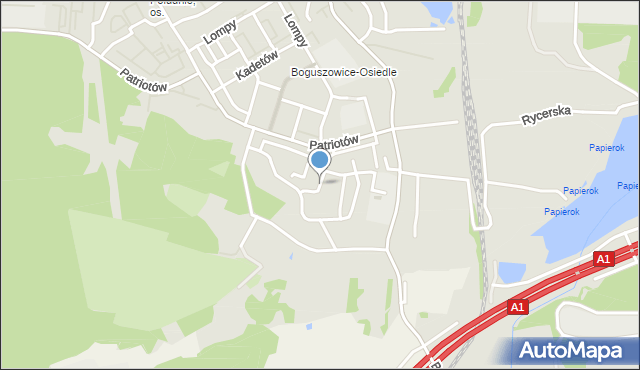 Rybnik, Elsnera Józefa, mapa Rybnika