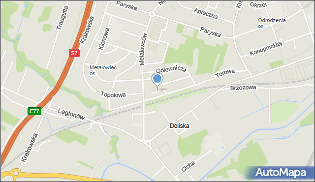 Skarżysko-Kamienna, Energetyków, mapa Skarżysko-Kamienna