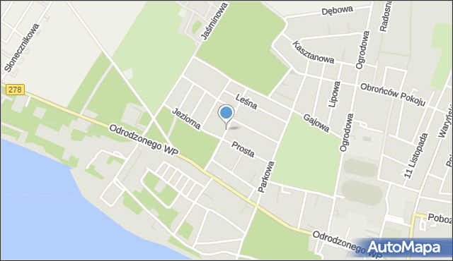 Sława powiat wschowski, Energetyczna, mapa Sława powiat wschowski