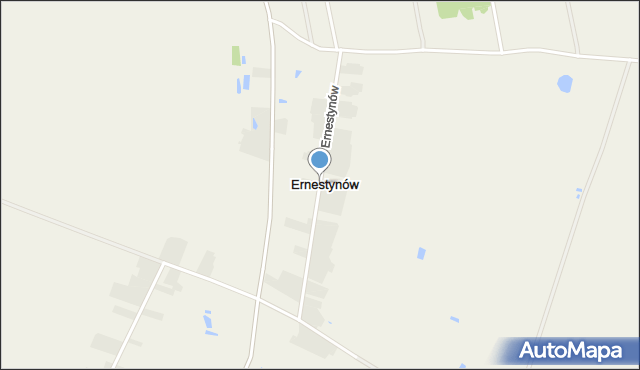 Ernestynów gmina Serokomla, Ernestynów, mapa Ernestynów gmina Serokomla