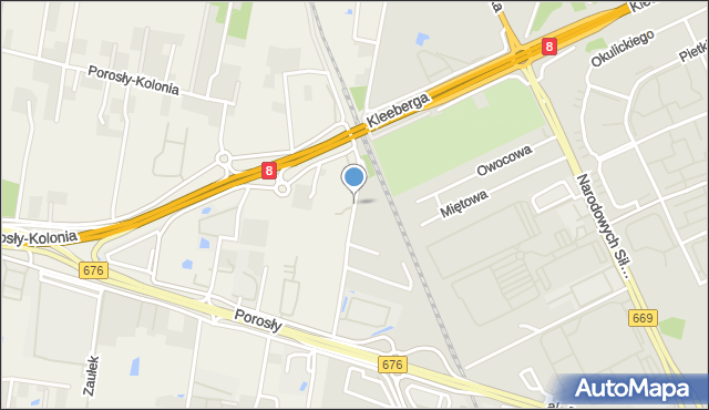Białystok, Esperantystów, mapa Białegostoku