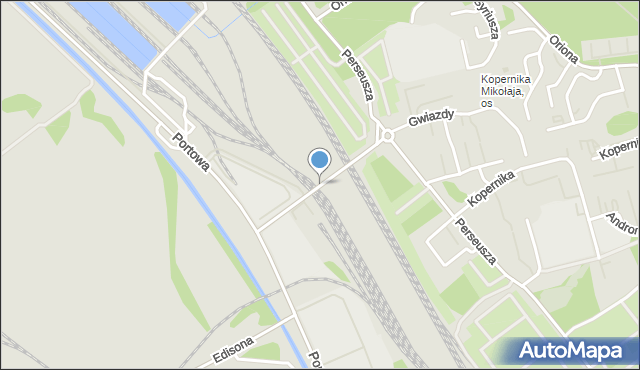 Gliwice, Estakada Heweliusza Jana, mapa Gliwic