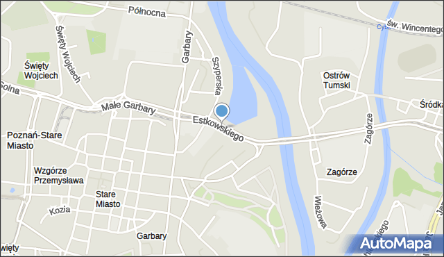Poznań, Estkowskiego Ewarysta, mapa Poznania