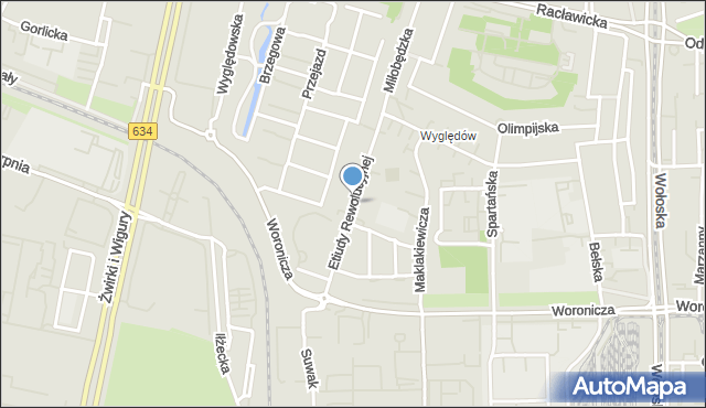 Warszawa, Etiudy Rewolucyjnej, mapa Warszawy