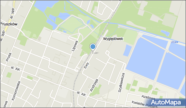 Pruszków, Ewy, mapa Pruszków