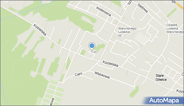 Gliwice, Ezopa, mapa Gliwic