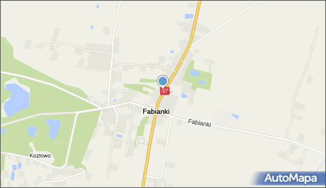 Fabianki powiat włocławski, Fabianki, mapa Fabianki powiat włocławski