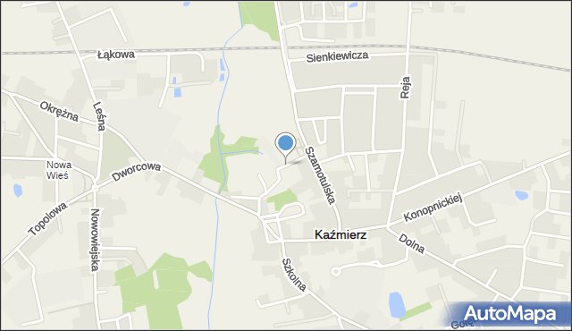 Kaźmierz, Faustmanna Wacława, ks., mapa Kaźmierz