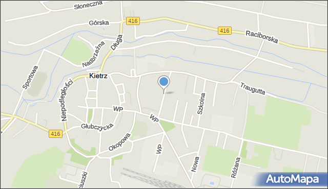 Kietrz, Fabryczna, mapa Kietrz