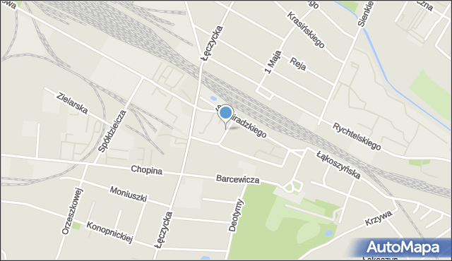 Kutno, Fałata, mapa Kutno