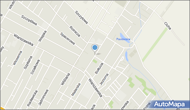 Łomianki, Fabryczna, mapa Łomianki