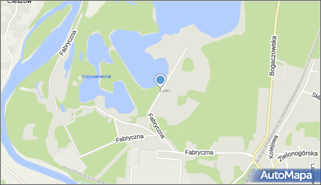 Nowogród Bobrzański, Fabryczna, mapa Nowogród Bobrzański