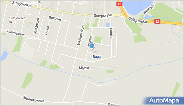 Piotrków Trybunalski, Fajansowa, mapa Piotrków Trybunalski