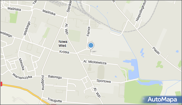 Pleszew, Fabryczna, mapa Pleszew