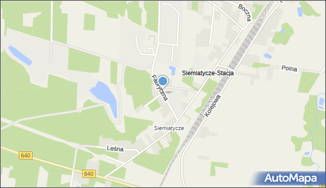 Siemiatycze-Stacja, Fabryczna, mapa Siemiatycze-Stacja