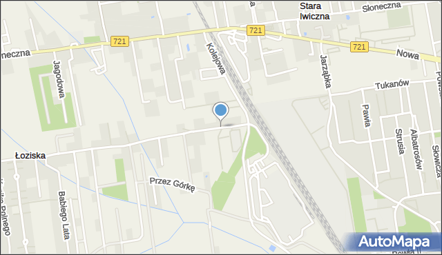 Stara Iwiczna, Fabryczna, mapa Stara Iwiczna