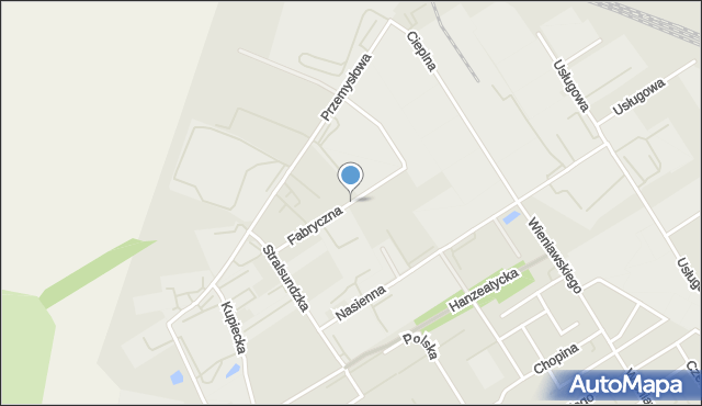 Stargard, Fabryczna, mapa Stargard
