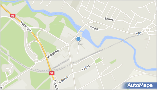 Świecie, Fabryczna, mapa Świecie